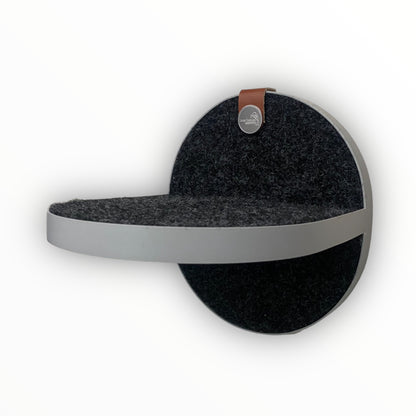 Gimnasio - ÉLITE - GRIS - 1 Cueva Flotante OVALADA + 1 Rascador Grande 116cm + 1 Repisa 20cm + 1 Repisa 40 cm