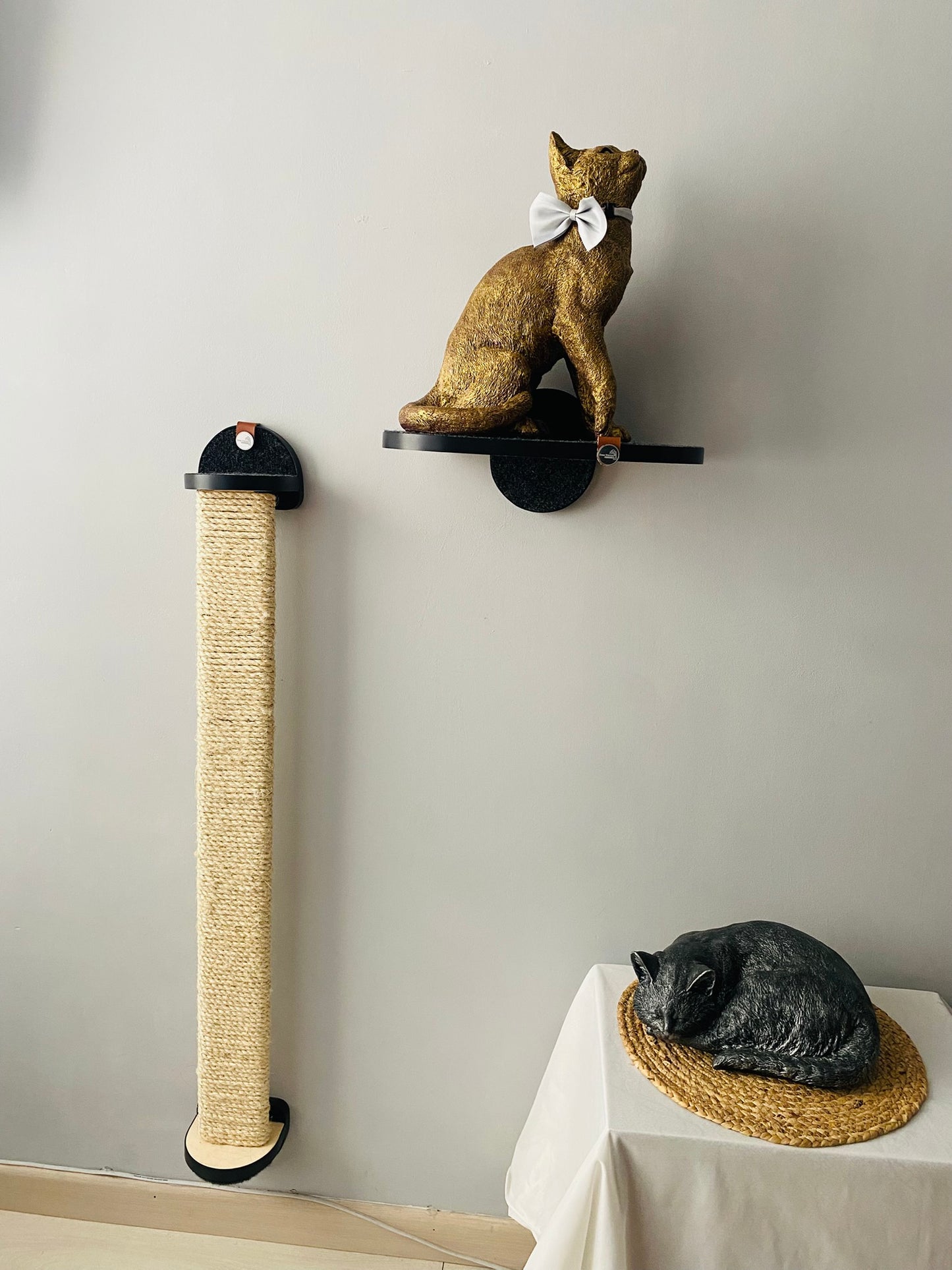 Gimnasio - FLOW - BLANCO - 1 Rascador Grande 116cm + Repisa 40cm