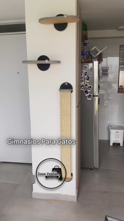 Gimnasio - CORE - GRIS - 1 Rascador Grande 116cm + 2 Repisas 40cm