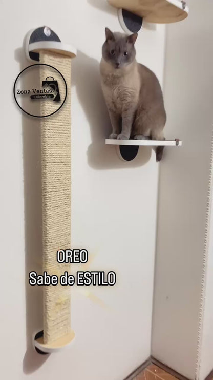 Gimnasio - CORE - BLANCO - 1 Rascador Grande 116cm + 2 Repisas 40cm