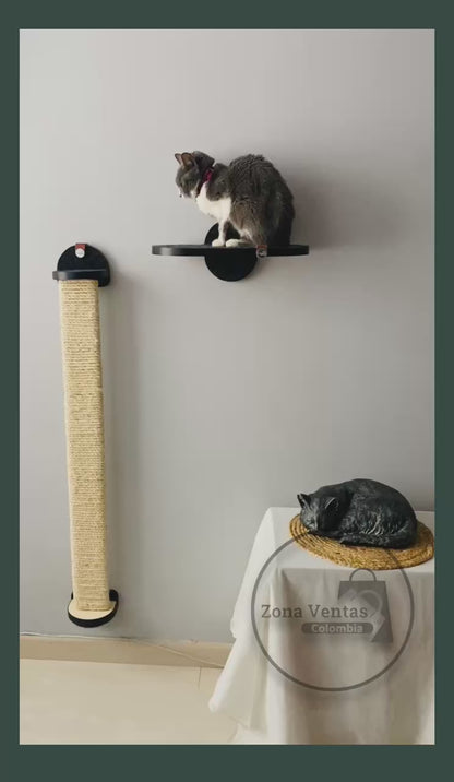 Gimnasio - FLOW - BLANCO - 1 Rascador Grande 116cm + Repisa 40cm